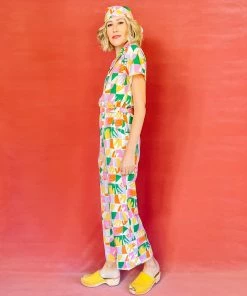 Dazey LA DAZEY BRAND Prismatic Hands Retro Jumpsuit