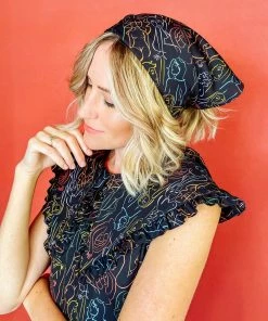 Dazey LA Prismatic Nudes Ruffle Collar Dress DAZEY BRAND