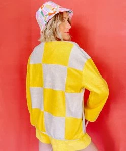Grön Kulle Lu Jacket (checkered) - Lemon Biscuit