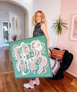 Dani Nagel House Party Original Acrylic Painting DAZEY DEN