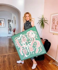 Dani Nagel House Party Original Acrylic Painting DAZEY DEN