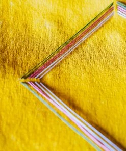 Emily Keating Snyder DAZEY LADY SHOP Gold Lion Canvas Threaded Artwork