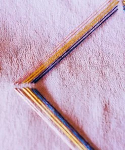 Emily Keating Snyder Pink Rose Canvas Threaded Artwork DAZEY LADY SHOP