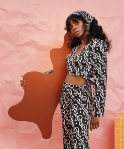 Dazey LA Waterfall Woman Disco Wrap Top