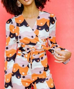 Dazey LA DAZEY BRAND T&T Disco Wrap Top