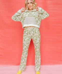 Dazey LA Velvet Flare Track Suit Pant - Reflect