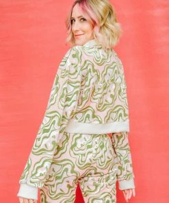 Dazey LA Velvet Half Zip Track Suit Top - Reflect