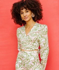 Dazey LA Reflect Disco Wrap Top