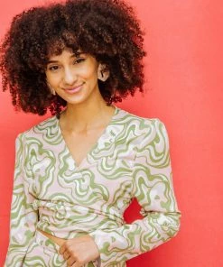 Dazey LA Reflect Disco Wrap Top