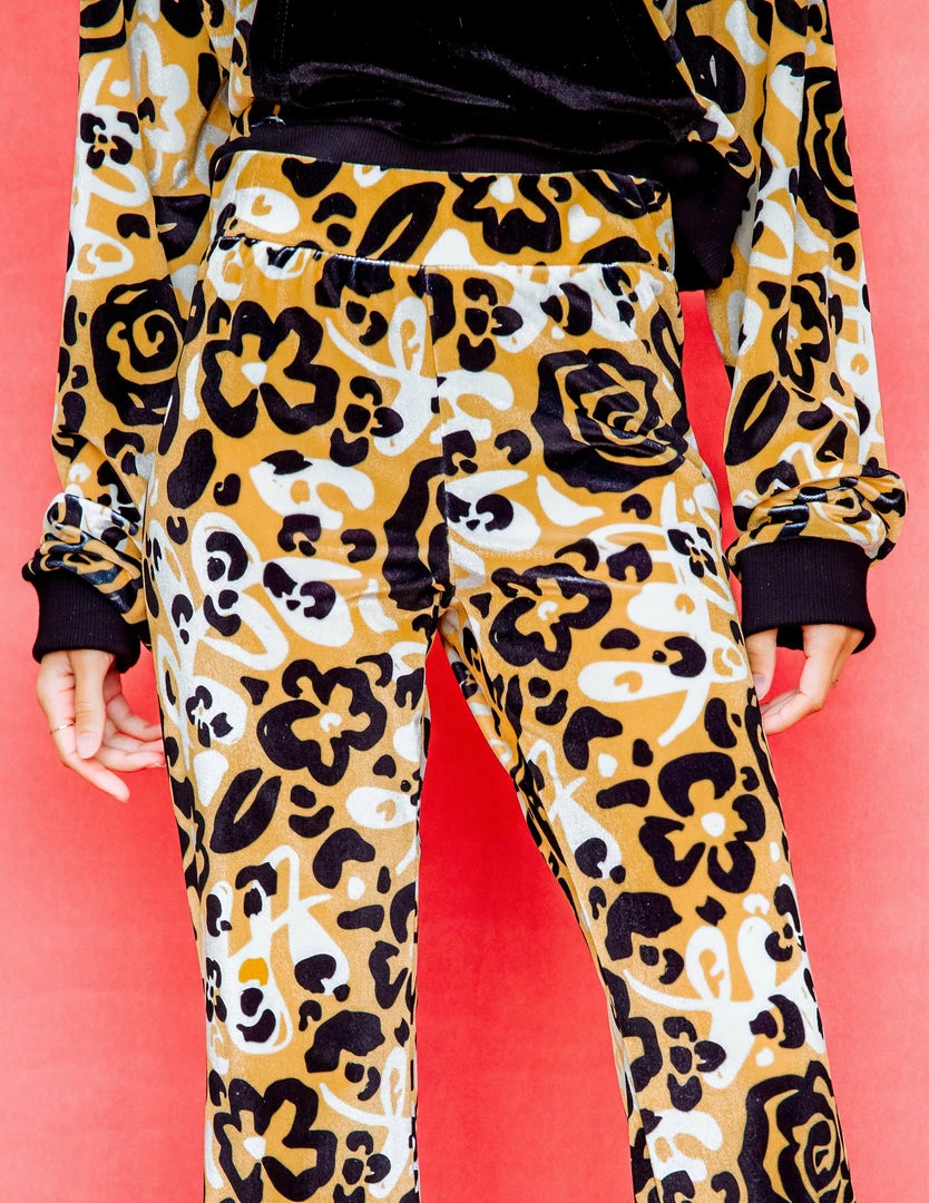 Dazey LA Velvet Half Zip Track Suit Top - Fierce Florals DAZEY BRAND 4 Dazey LA Velvet Half Zip Track Suit Top - Fierce Florals DAZEY BRAND