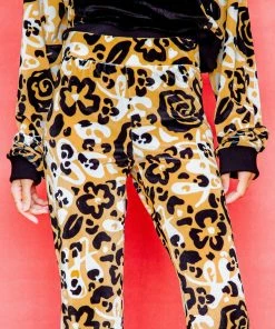 Dazey LA Velvet Flare Track Suit Pant - Fierce Florals