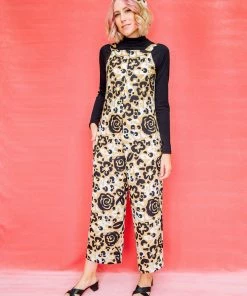 Dazey LA DAZEY BRAND Fierce Florals Breezy Overalls