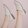 Salt+Umber Basque Slide Bootie In Bone DAZEY LADY SHOP
