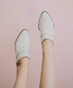 Salt+Umber Basque Slide Bootie In Bone DAZEY LADY SHOP