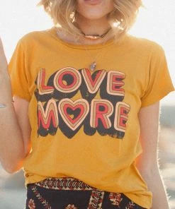 Dazey LA Love More Tee - Mustard