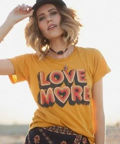Dazey LA Love More Tee - Mustard